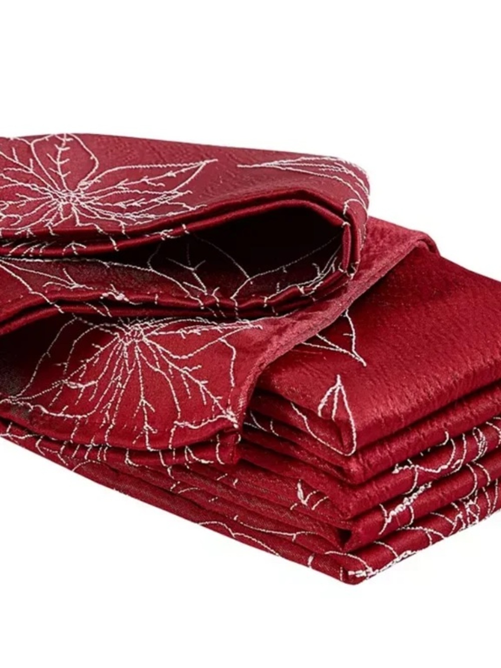 Red Floral Embroidered Bedding Set - Classic Luxury
